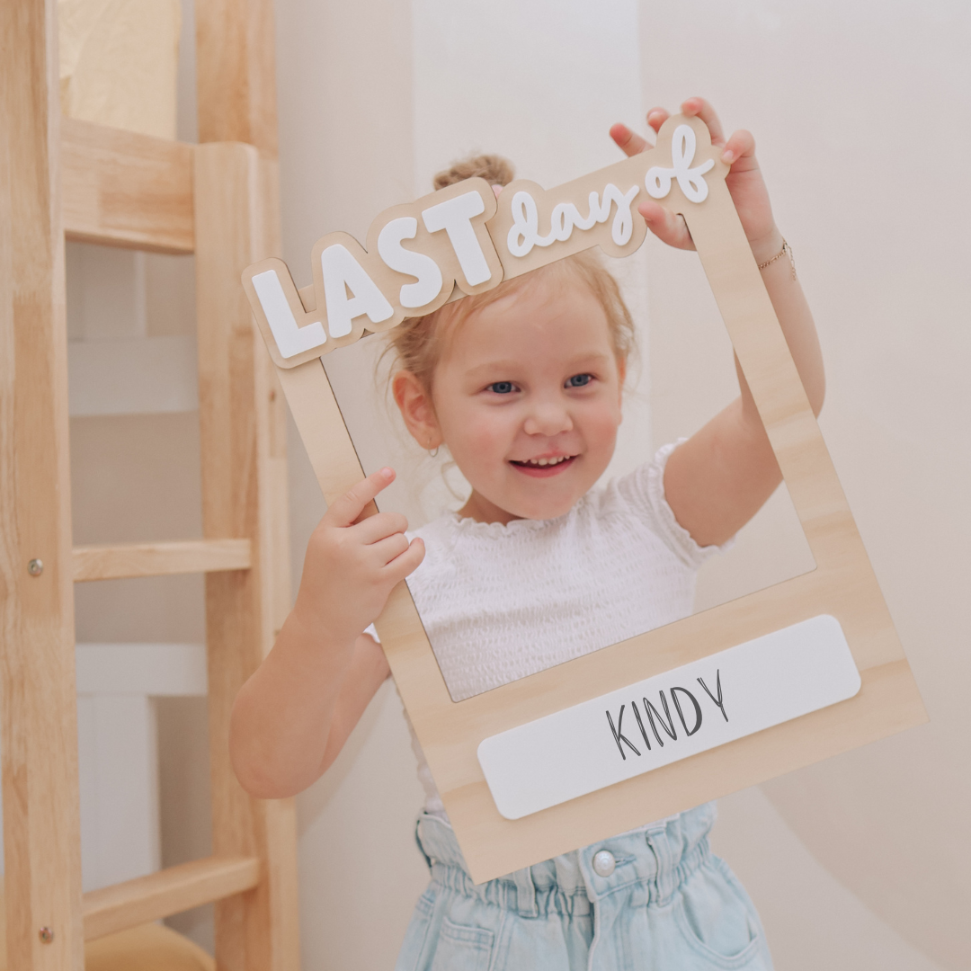 First / Last Day Selfie Frame Wild Pine Laser