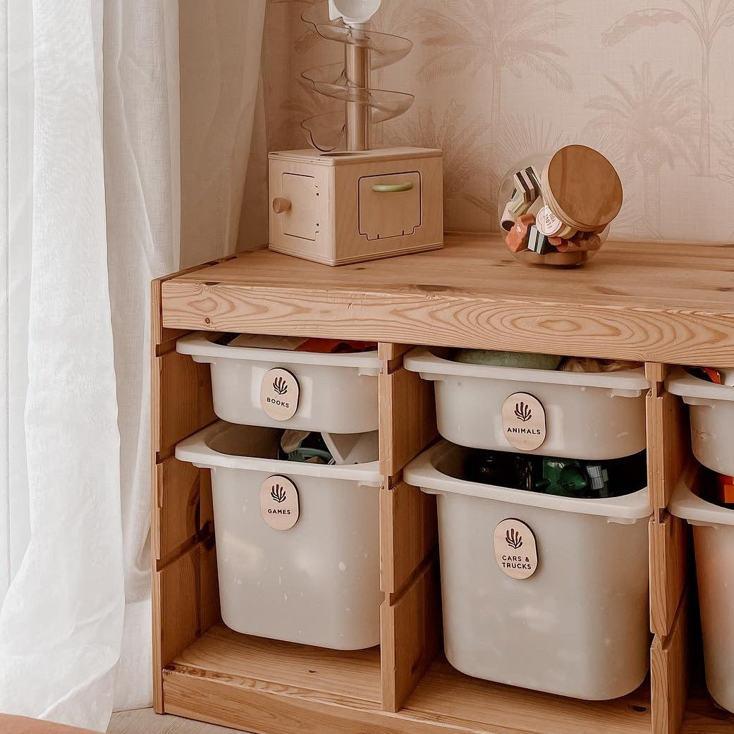 Toy Storage Labels | Coral