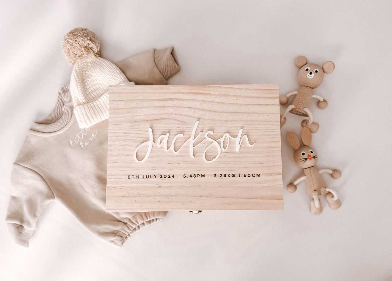 Keepsake Box / Memory Box: Acrylic Name