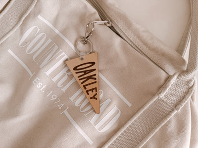 Bag Tag | pennant Wooden Bag Tag | Personalised Name Tag