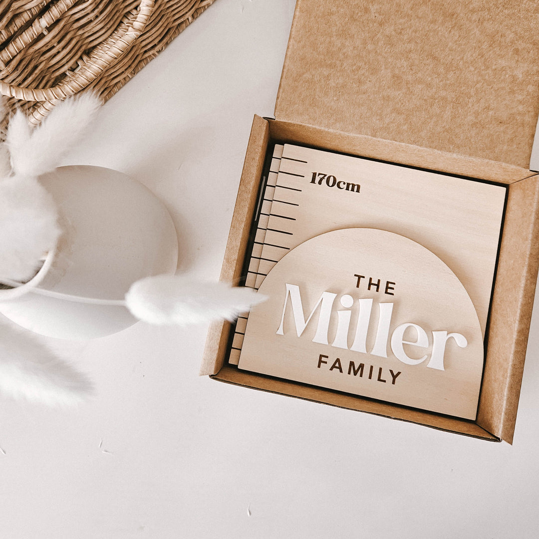 Wooden Growth Chart | Height Ruler  - Family