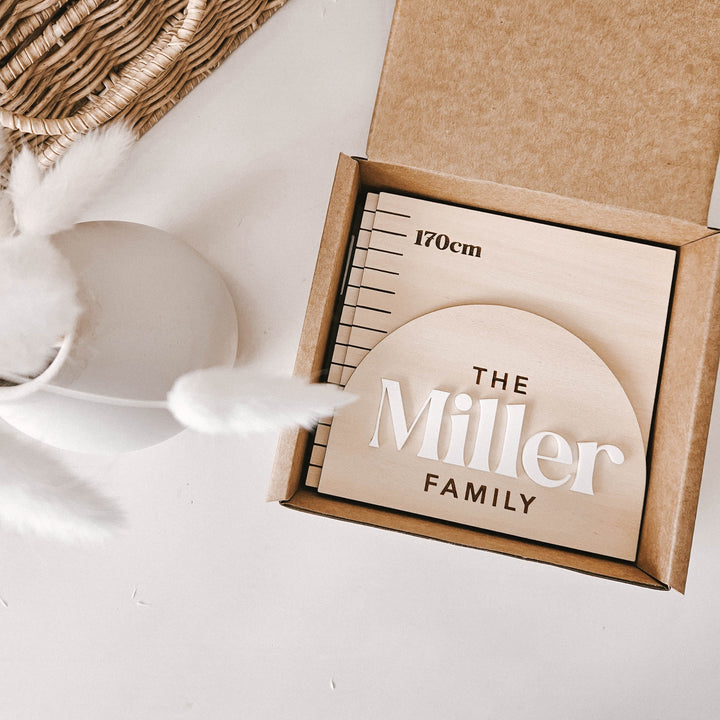 Wooden Growth Chart | Height Ruler  - Family