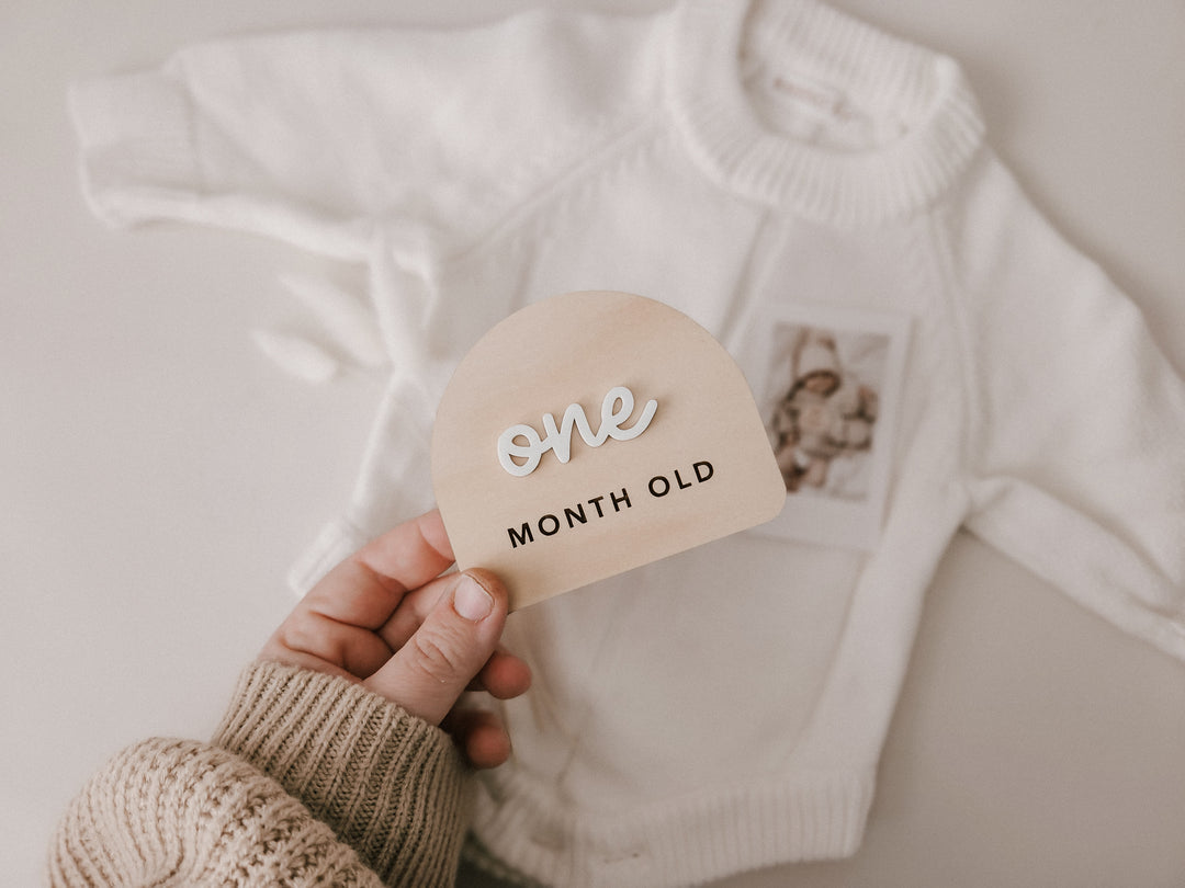 Wooden + Acrylic Baby Milestone Plaques