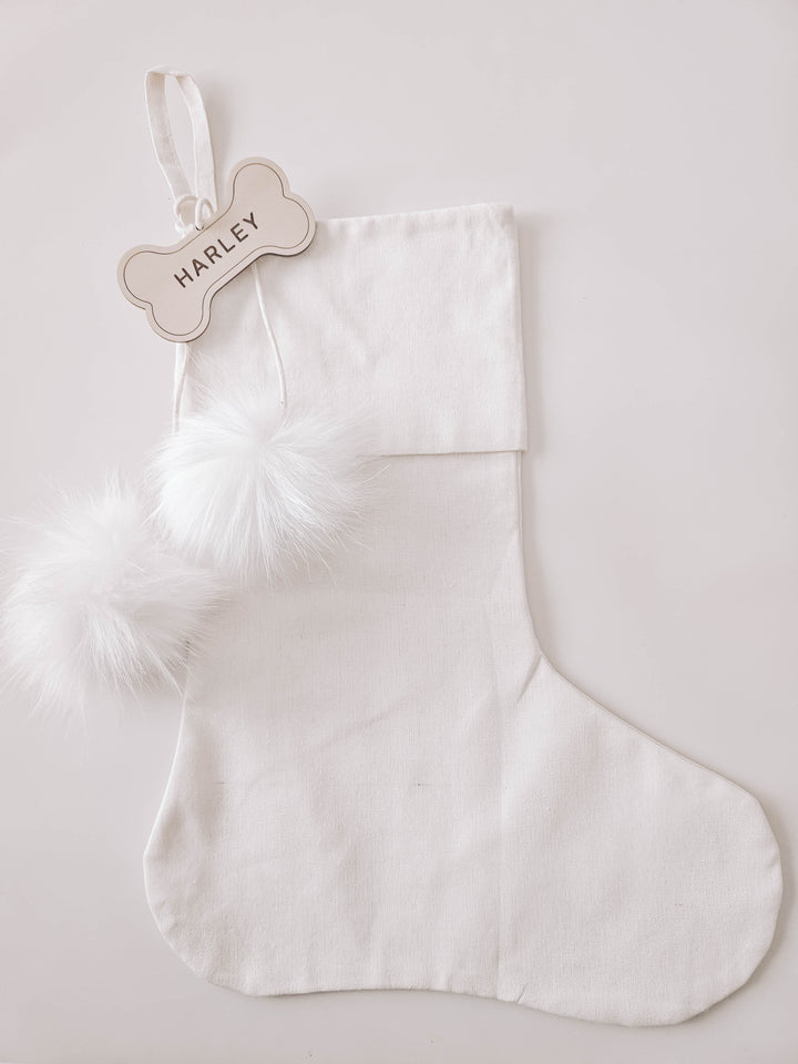 Personalised Christmas Stocking (Scalloped Tag)