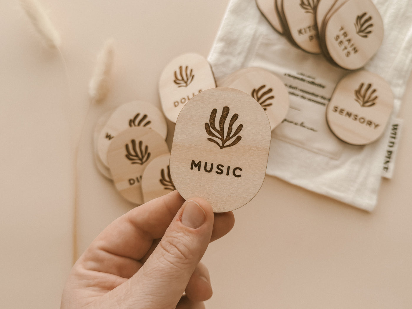Toy Storage Labels | Coral