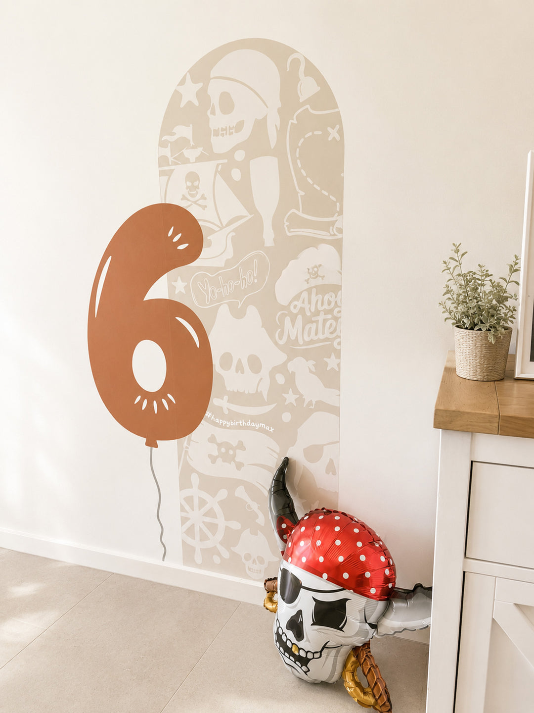 Balloon Number Wall Decal | Birthday Number Sticker