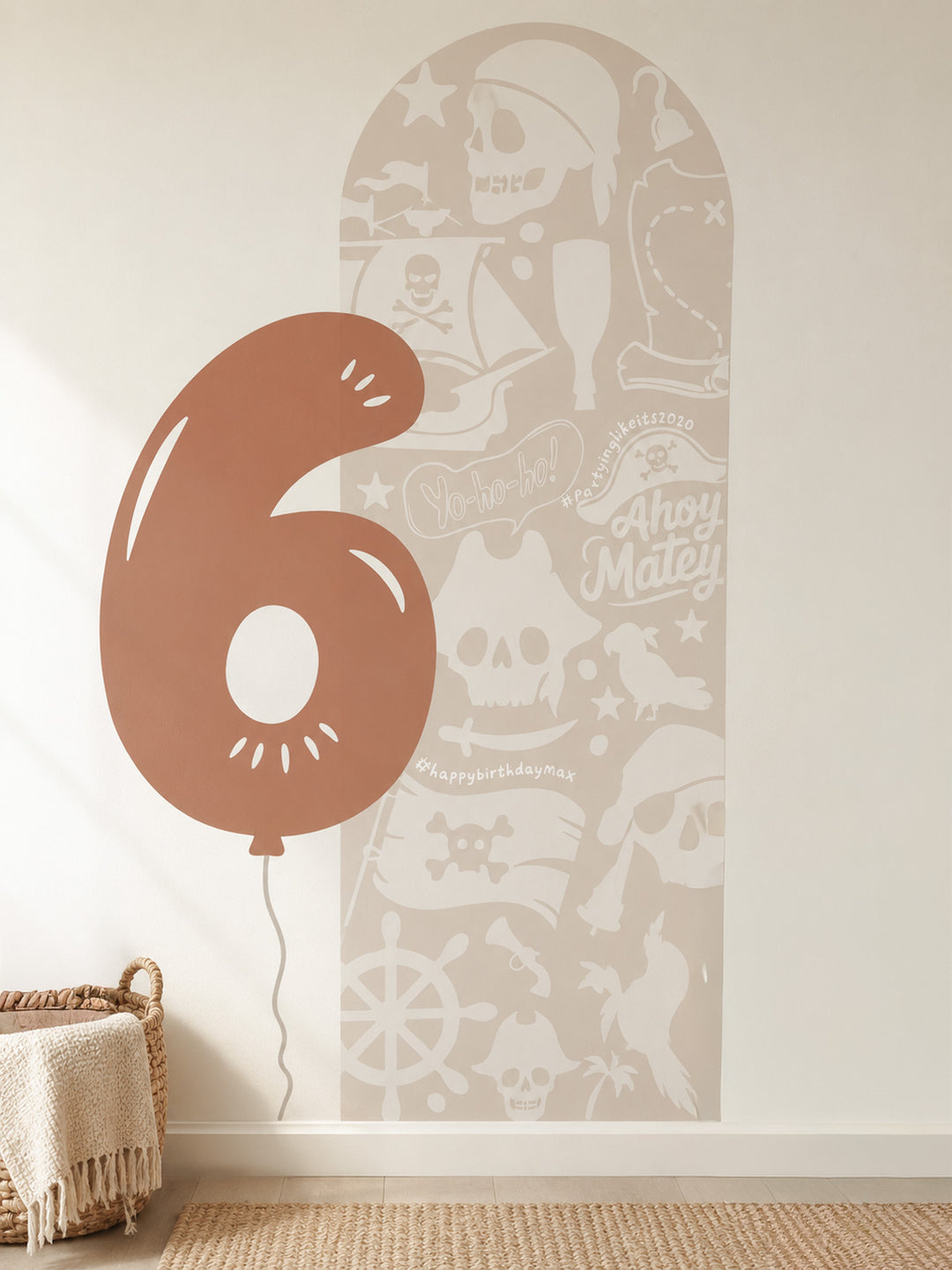 Balloon Number Wall Decal | Birthday Number Sticker