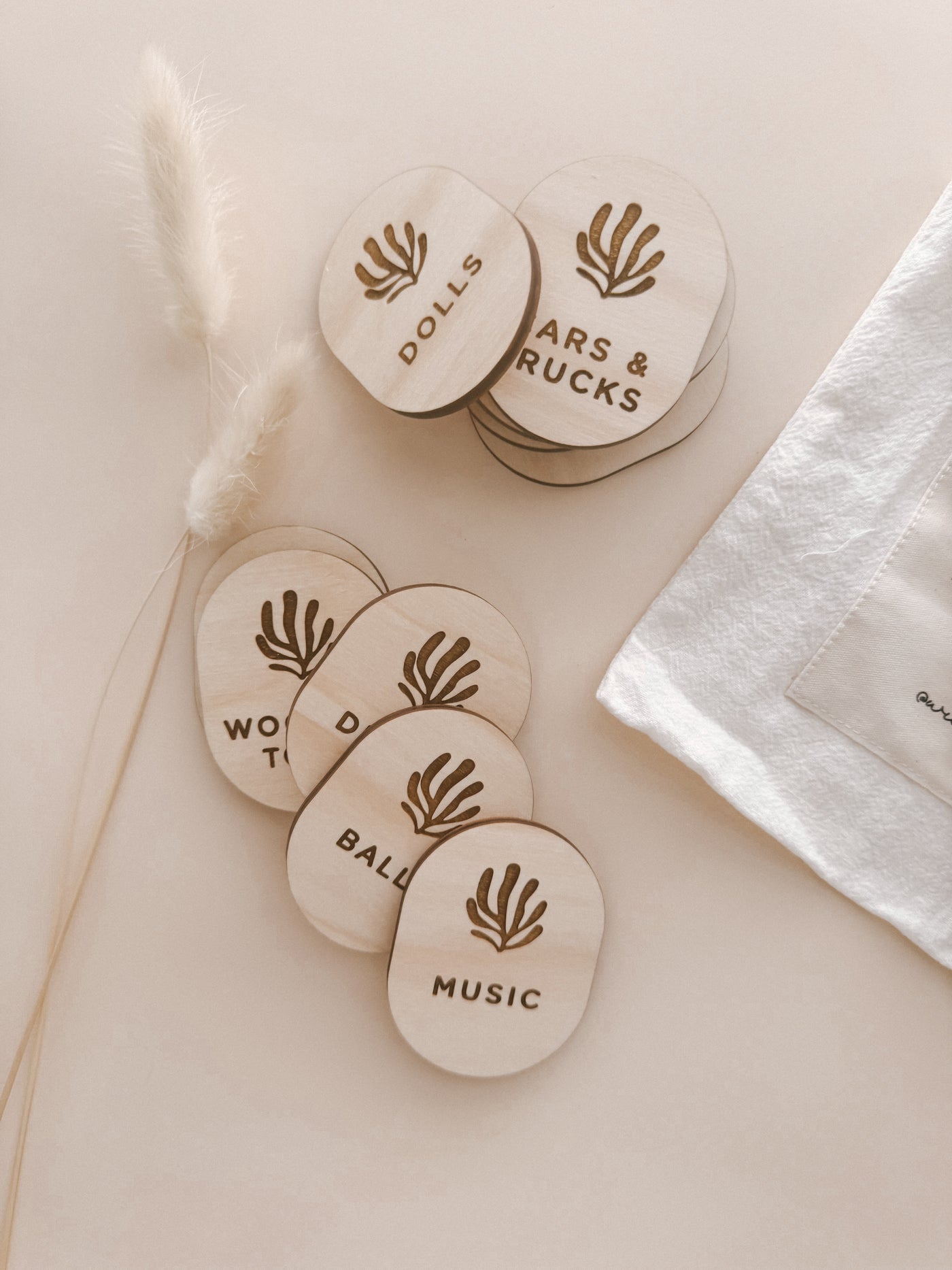 Toy Storage Labels | Coral