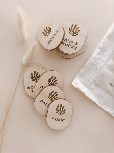 Toy Storage Labels | Coral