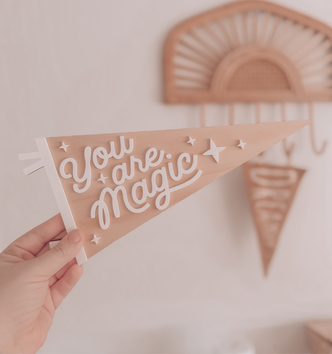 Wooden Pennant Banner - You are magic