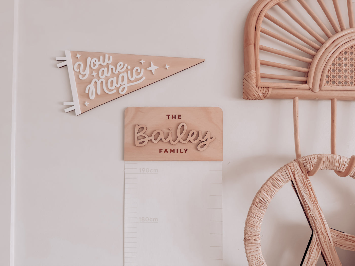 Wooden Pennant Banner - You are magic