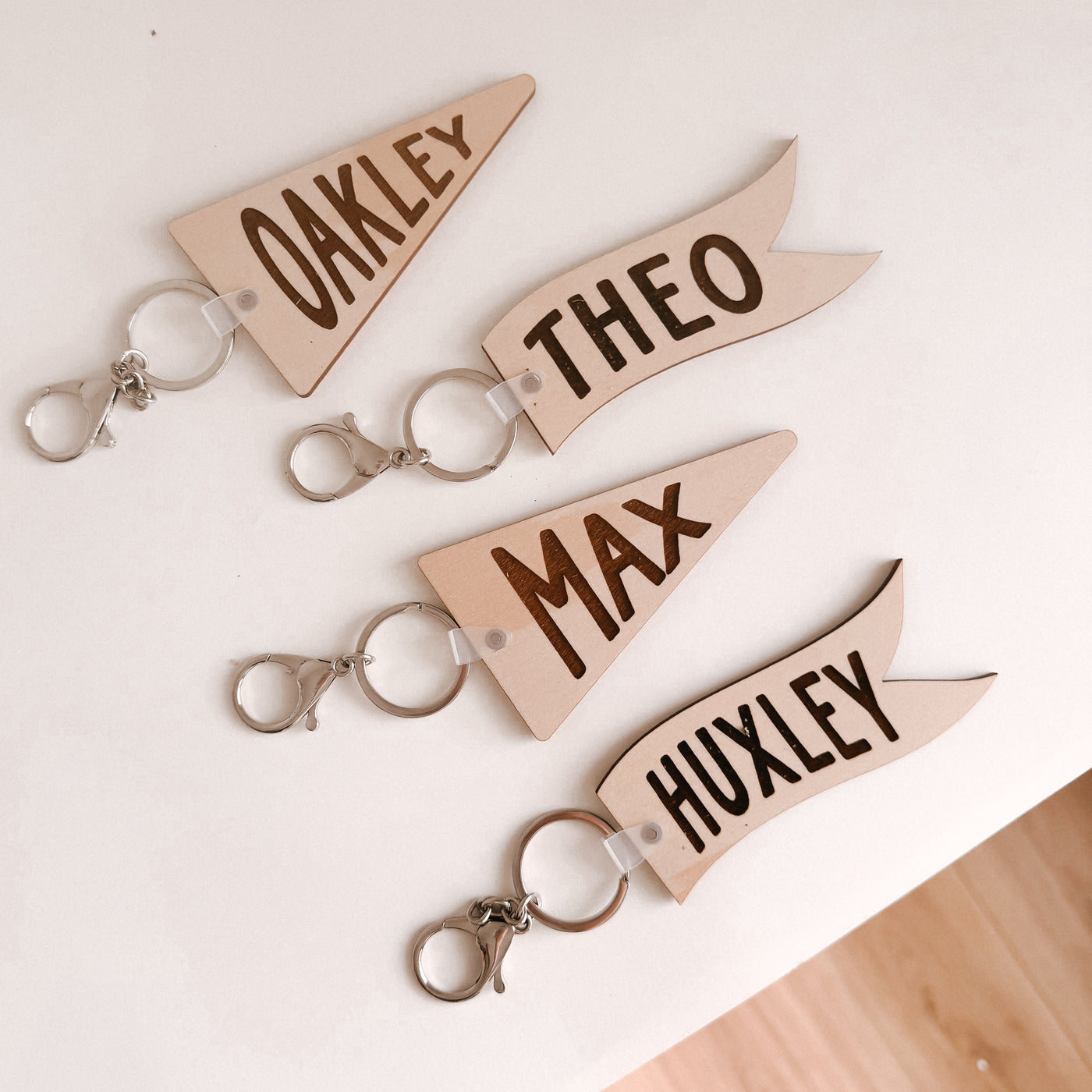 Bag Tag | pennant Wooden Bag Tag | Personalised Name Tag