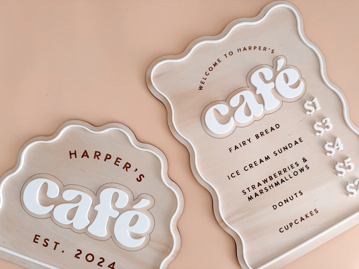 Cafe sign | Scalloped Edge
