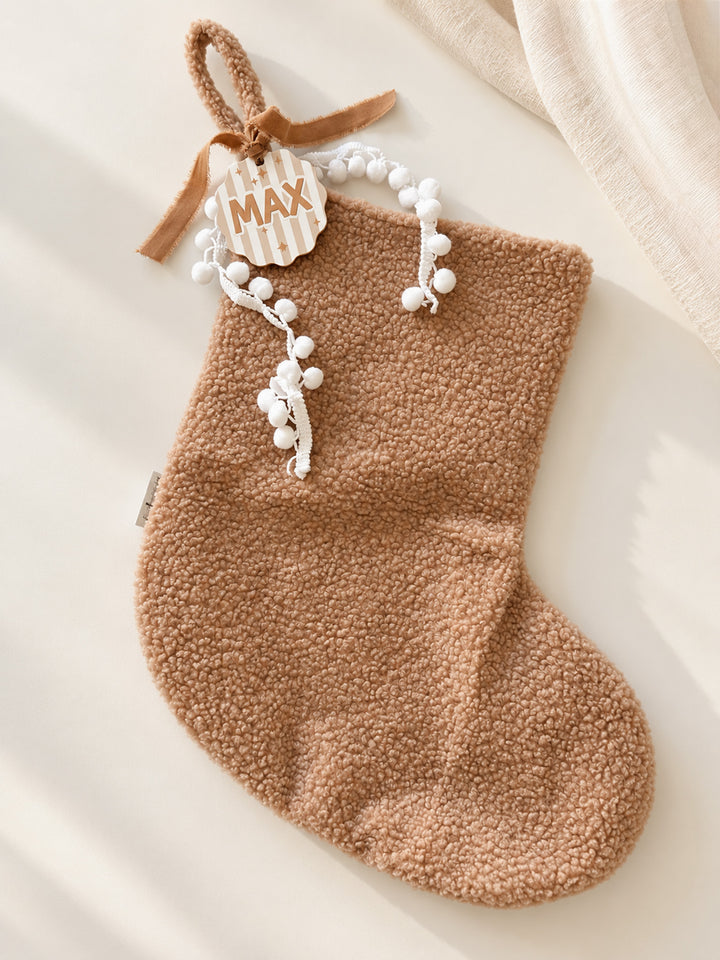 Personalised Teddy Snuggle Stockings | Jolly Stripes Stocking Tags