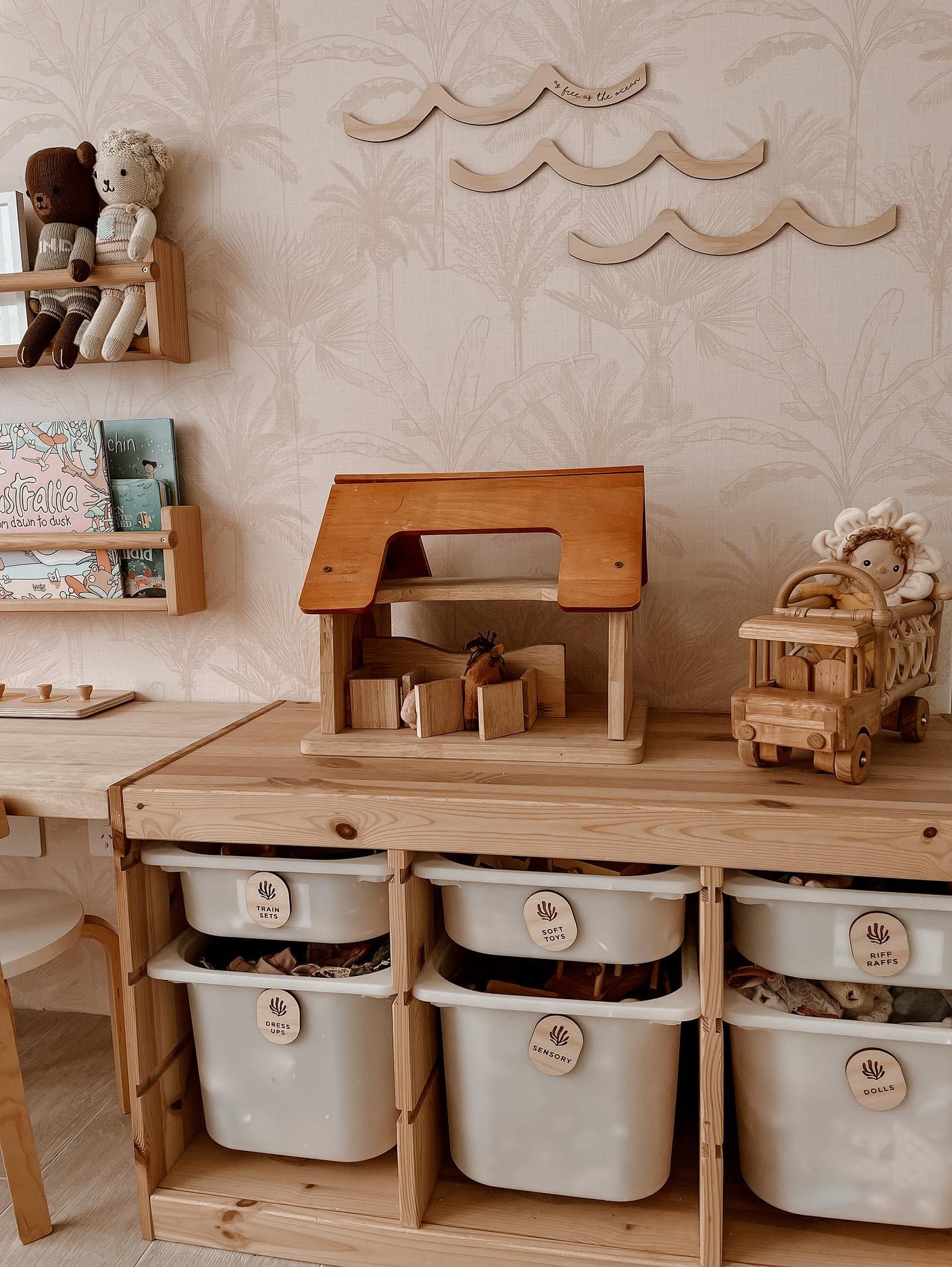 Toy Storage Labels | Coral