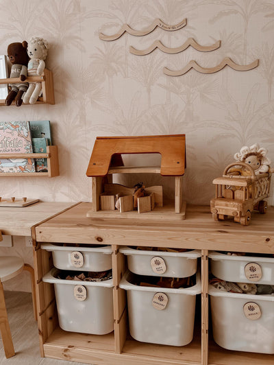 Toy Storage Labels | Coral