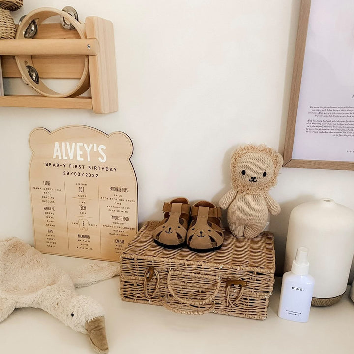 First Birthday Board | Birthday Board | Teddy Bear Picnic (ears)
