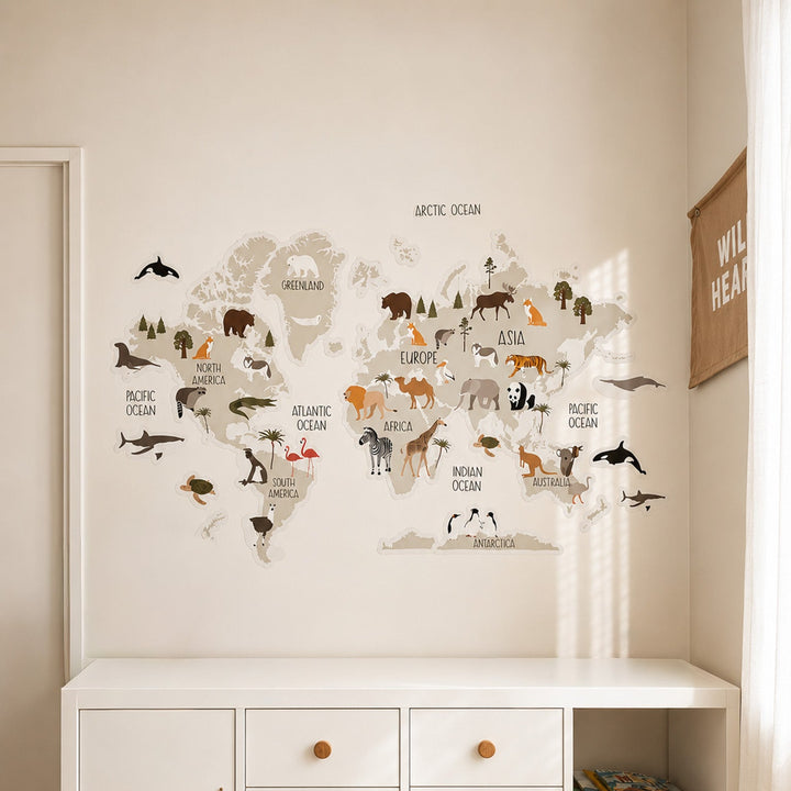 World Explorer | Illustrated World Map Wall Decal