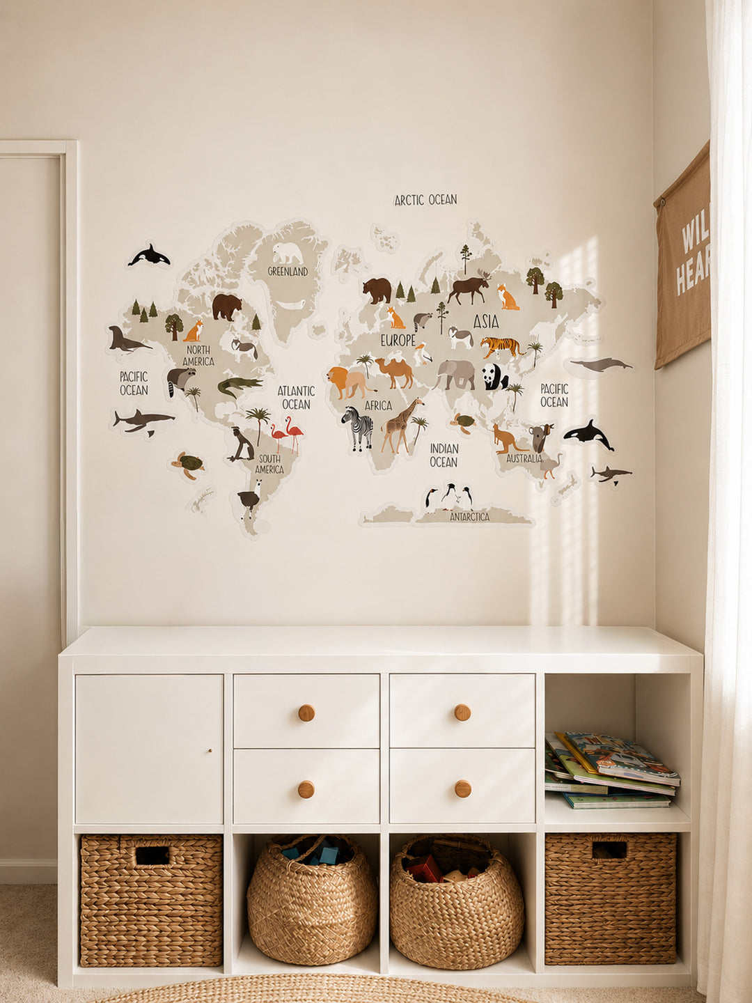 World Explorer | Illustrated World Map Wall Decal