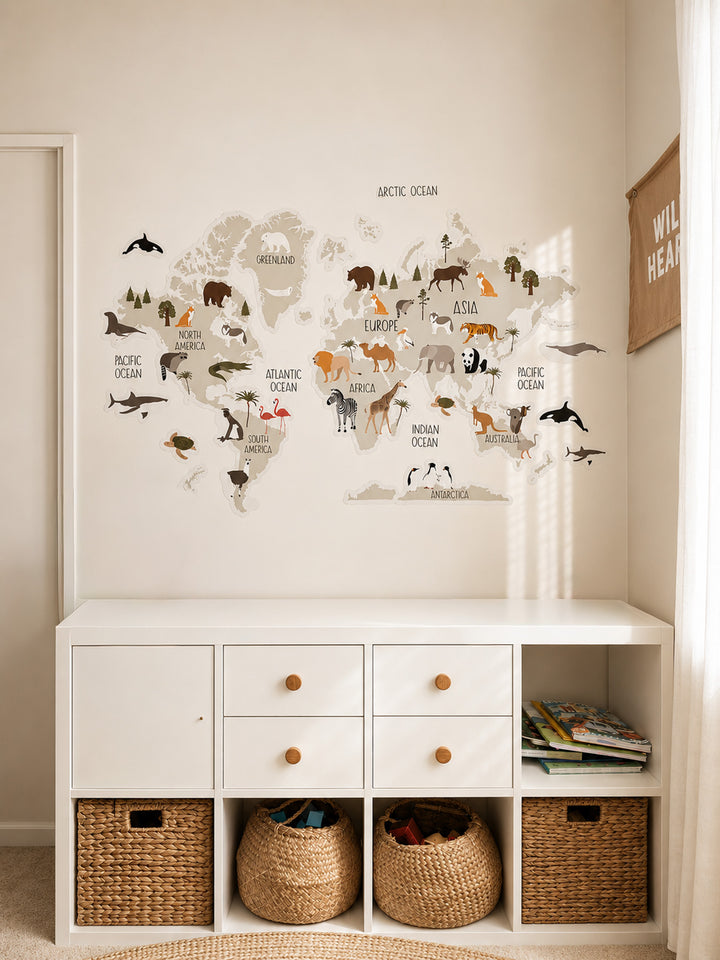 World Explorer | Illustrated World Map Wall Decal