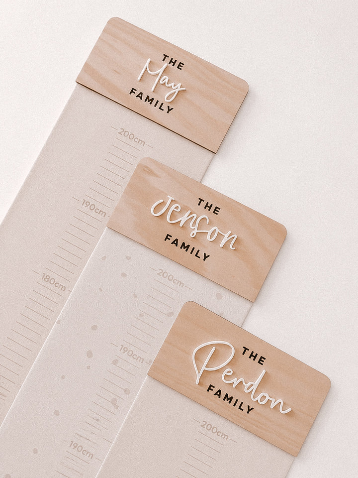 Canvas Growth Chart | Family Height Ruler
