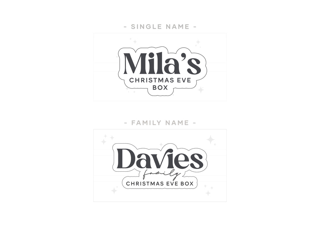 PLAQUE ONLY - Christmas Wooden Crate - Christmas Eve Crate