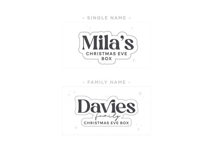 PLAQUE ONLY - Christmas Wooden Crate - Christmas Eve Crate