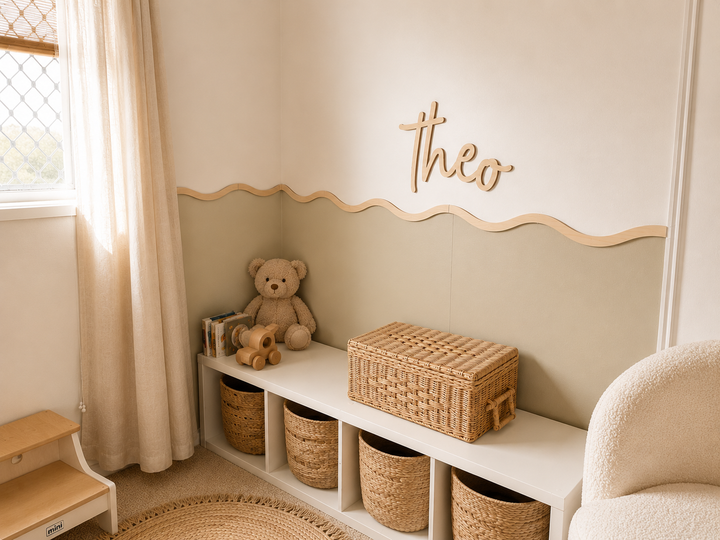 Wall Wave Wall Decals | Scalloped wallpaper