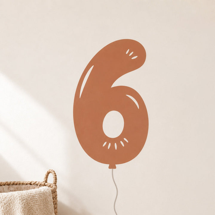 Balloon Number Wall Decal | Birthday Number Sticker
