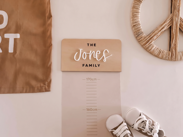 Canvas Growth Chart | Family Height Ruler