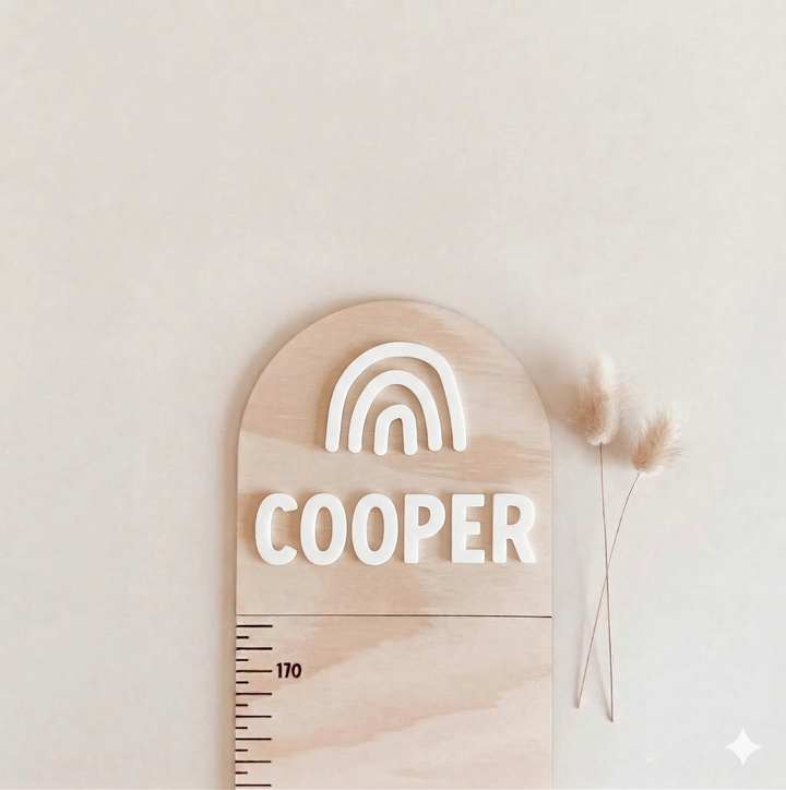 Wooden Growth Chart | Rainbow