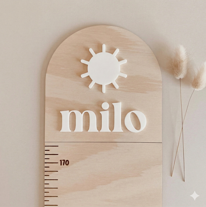 Wooden Growth Chart | Height Ruler | Sunny