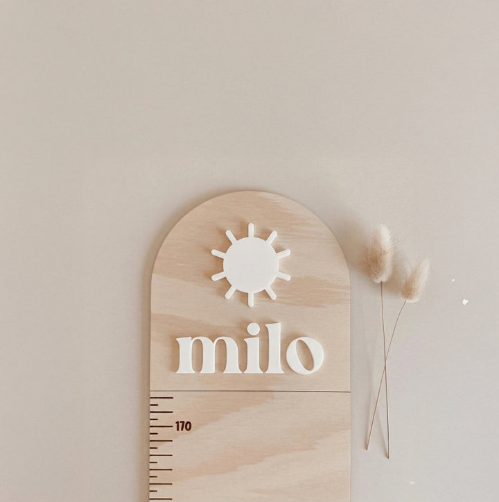 Wooden Growth Chart | Height Ruler | Sunny