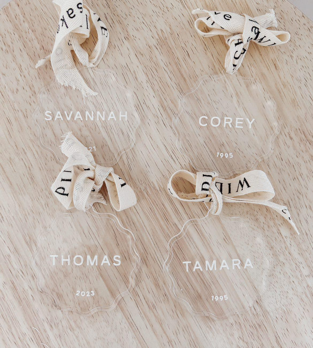 Scalloped Acrylic Baubles | Hand Painted