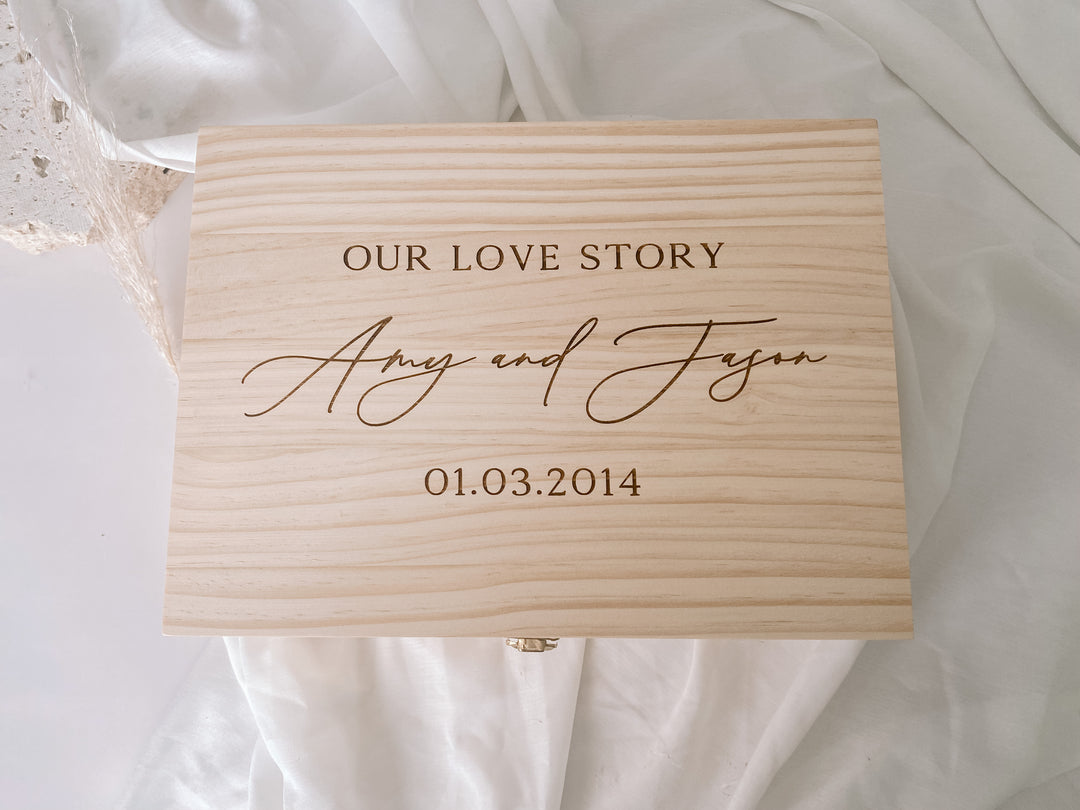 Our Love Story - Wedding Keepsake Box