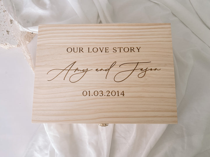 Our Love Story - Wedding Keepsake Box