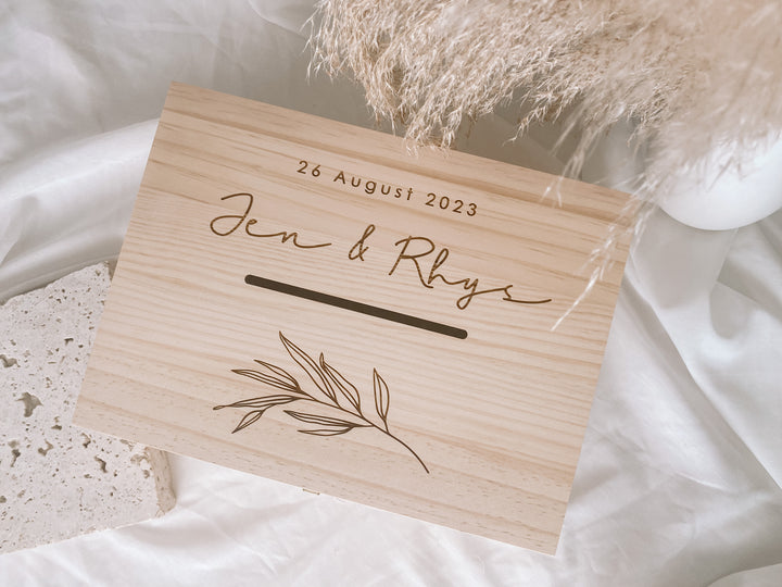 Personalised Wooden Wedding Wishing Well | Keepsake Box