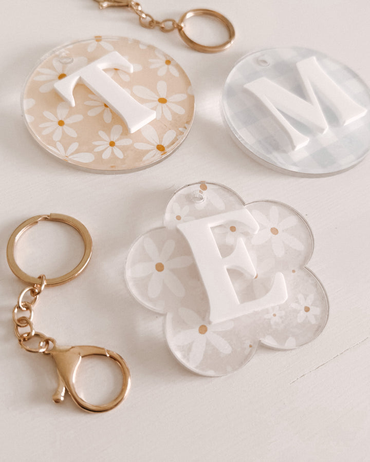 Initial Bag Tag | Triple layer Acrylic Bag Tag | Personalised Bag Tag