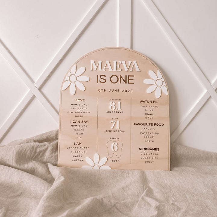 First Birthday Board | Birthday Board | Daisy (arch)