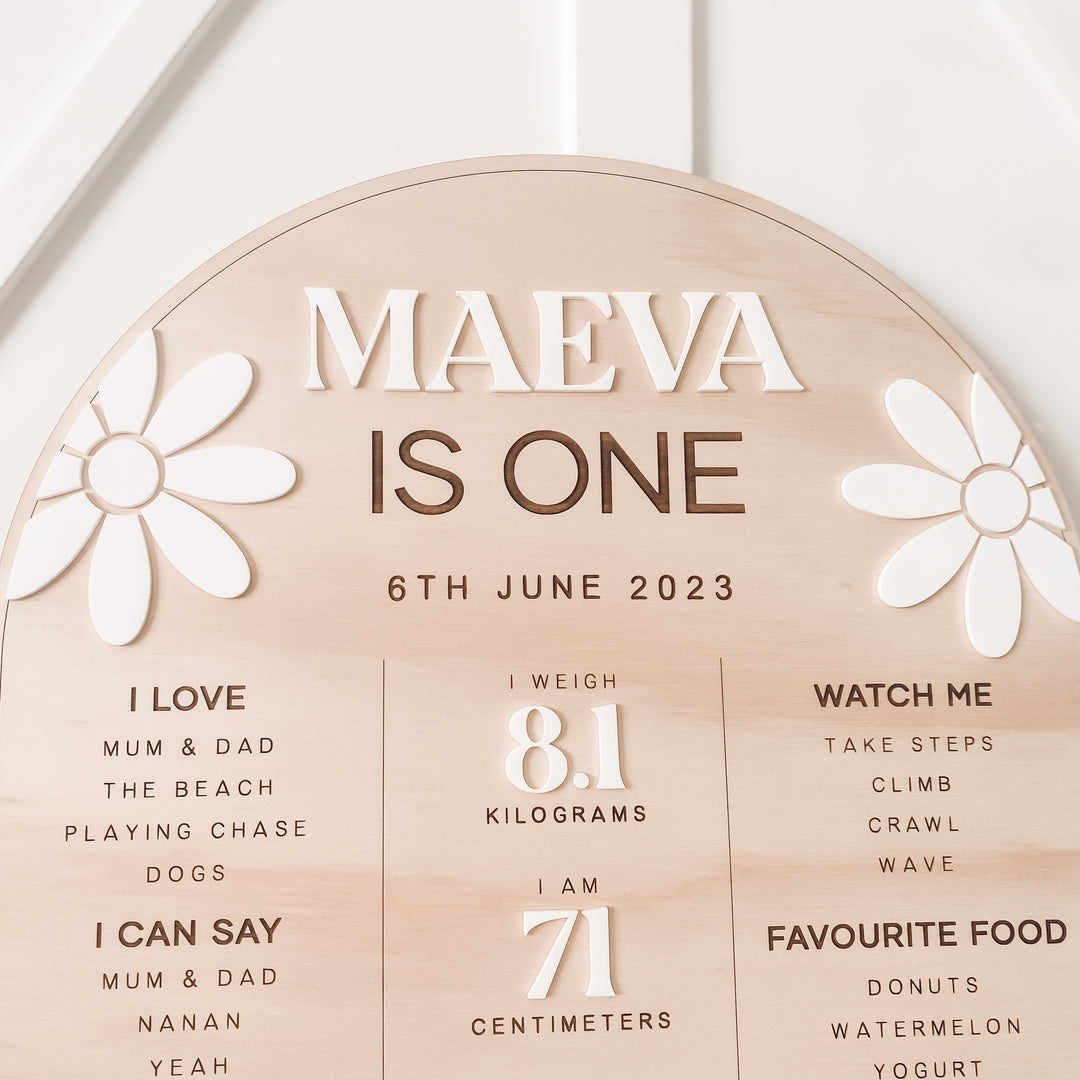 First Birthday Board | Birthday Board | Daisy (arch)