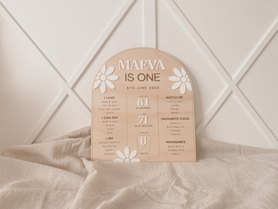 First Birthday Board | Birthday Board | Daisy (arch)