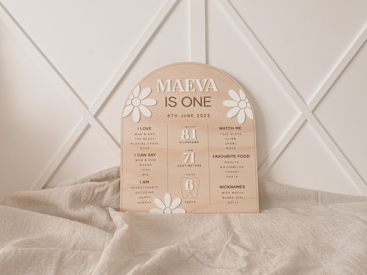 First Birthday Board | Birthday Board | Daisy (arch)