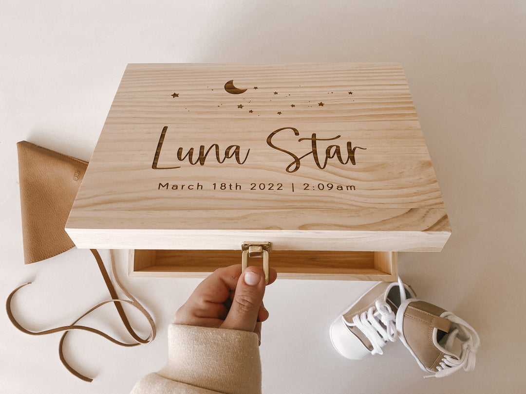 Keepsake Box / Memory Box: Stars &amp; Moon