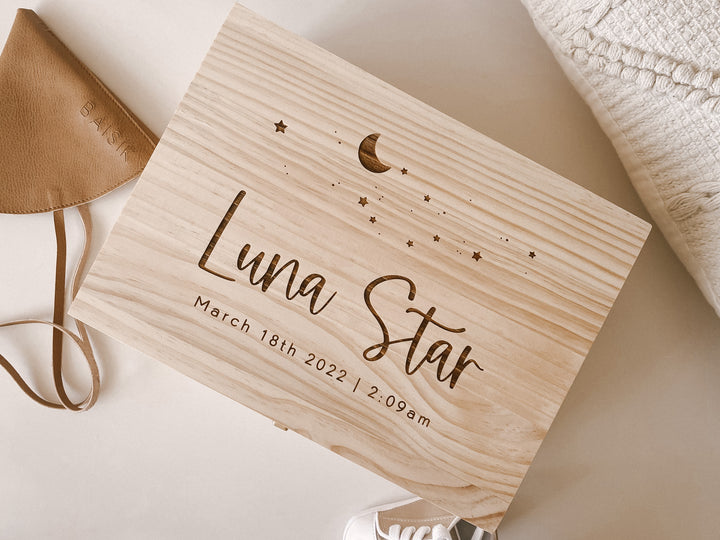 Keepsake Box / Memory Box: Stars &amp; Moon