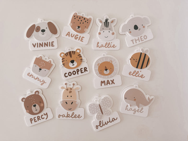 Acrylic Animal Name Tag | Personalised Bag Tag
