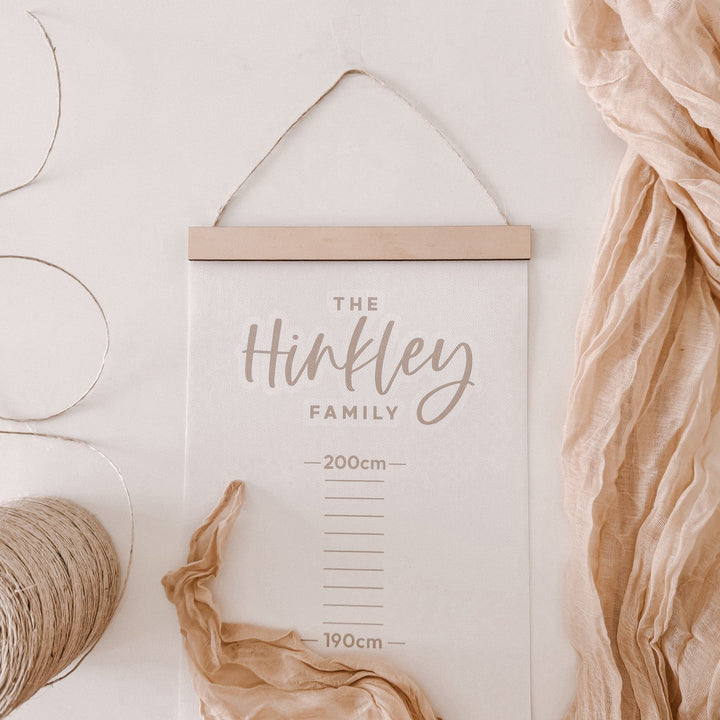 Canvas Growth Chart | Family Height Ruler