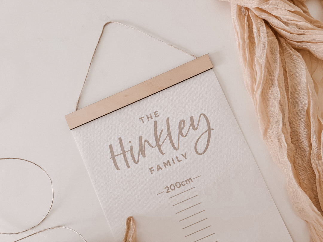 Canvas Growth Chart | Family Height Ruler