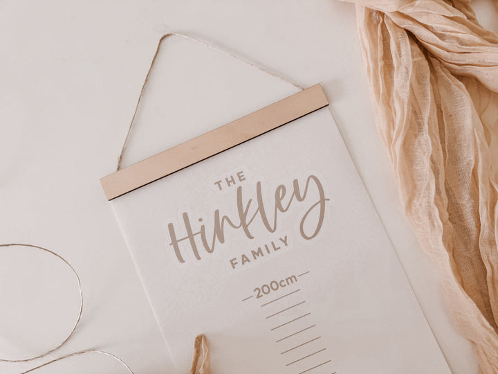 Canvas Growth Chart | Family Height Ruler