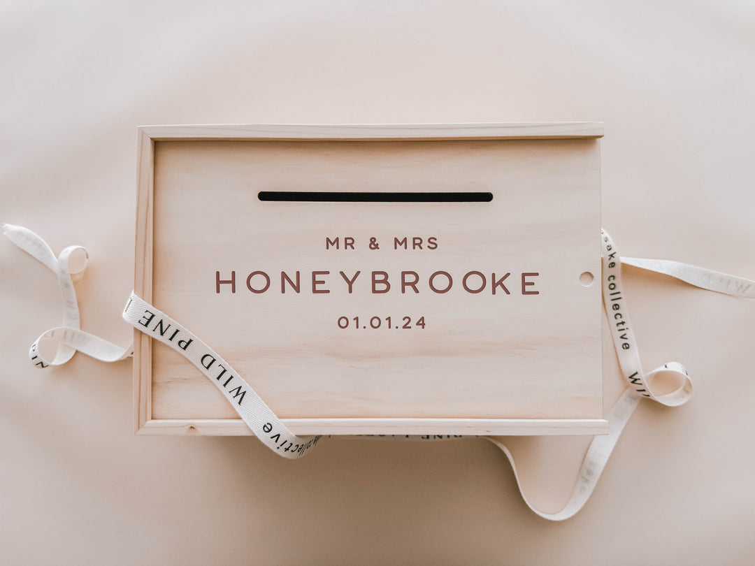 Wooden Wedding Wishing Well Box