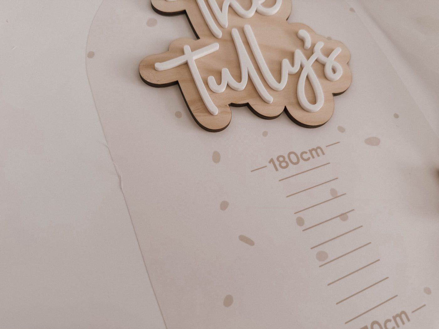 Personalised Growth Chart | Family Wall Decal | Terrazzo